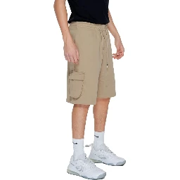 Beige Cotton Bermuda Shorts