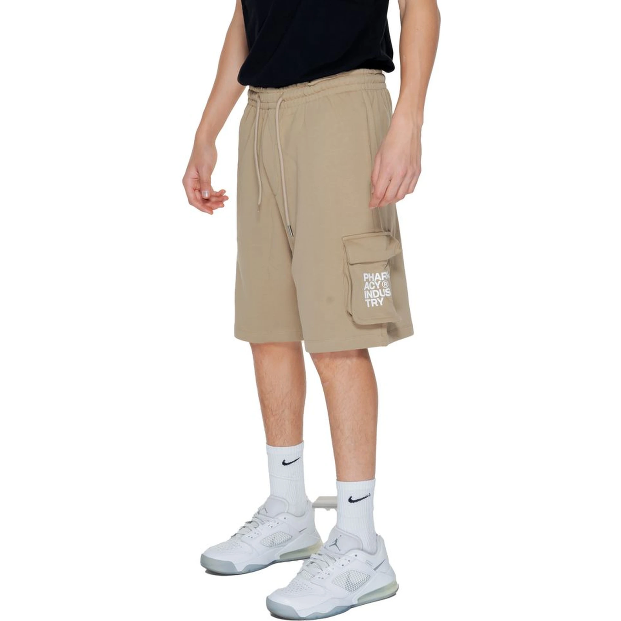 Beige Cotton Bermuda Shorts