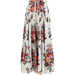 Multicolor Cotton Long Skirt