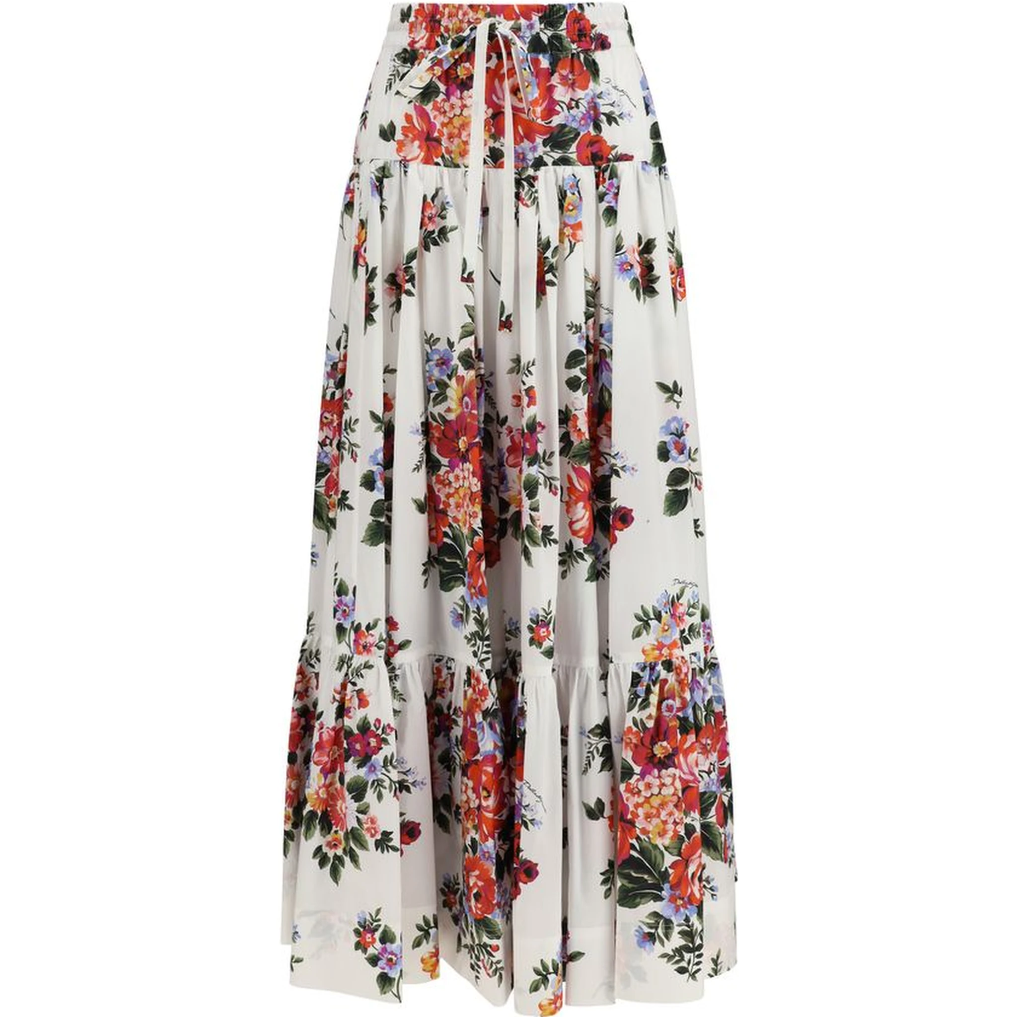 Multicolor Cotton Long Skirt