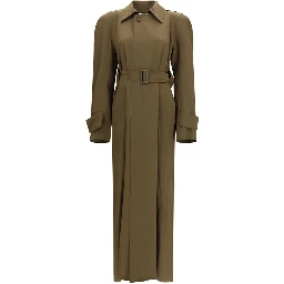 Bicolor Silk Trench Coat