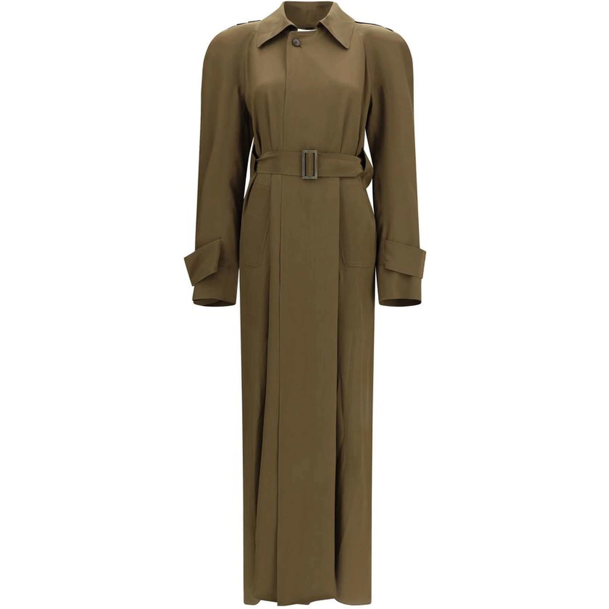 Bicolor Silk Trench Coat