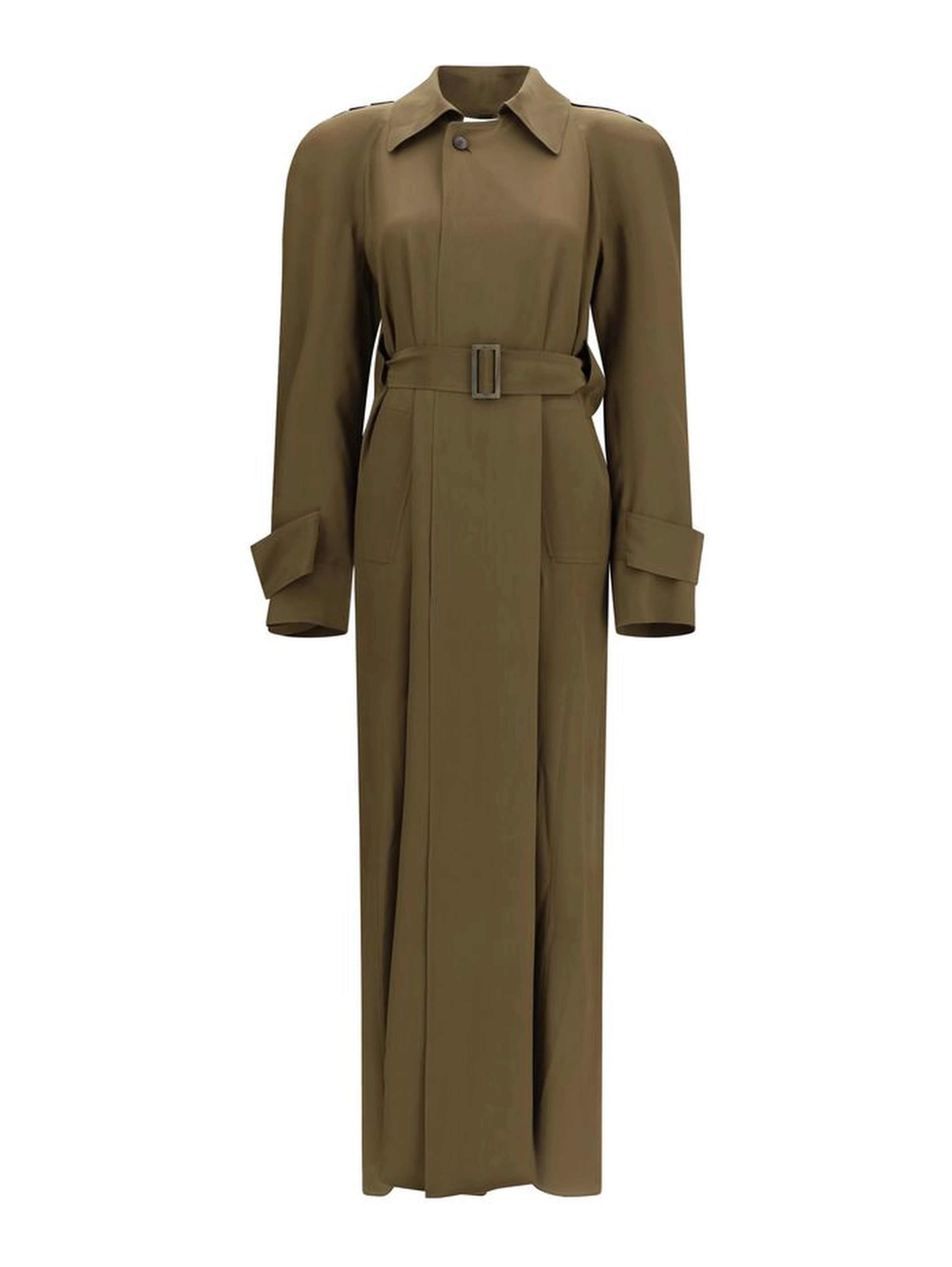 Bicolor Silk Trench Coat
