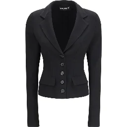 Black Fleece Wool Jackets And Coat
