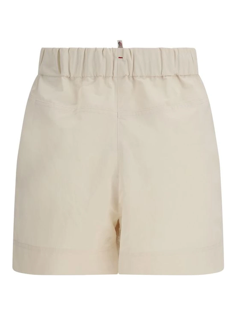 Beige Polyester Bermuda Shorts