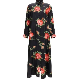 Multicolor Silk Casual Dress