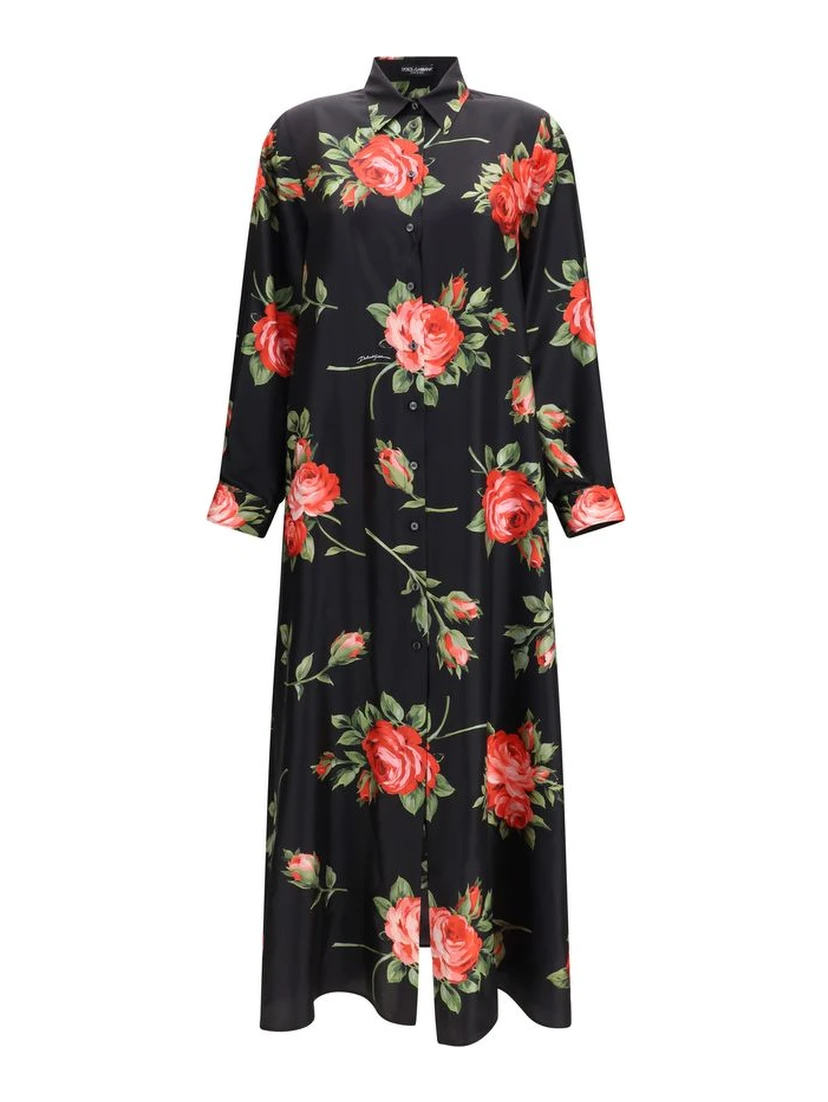 Multicolor Silk Casual Dress