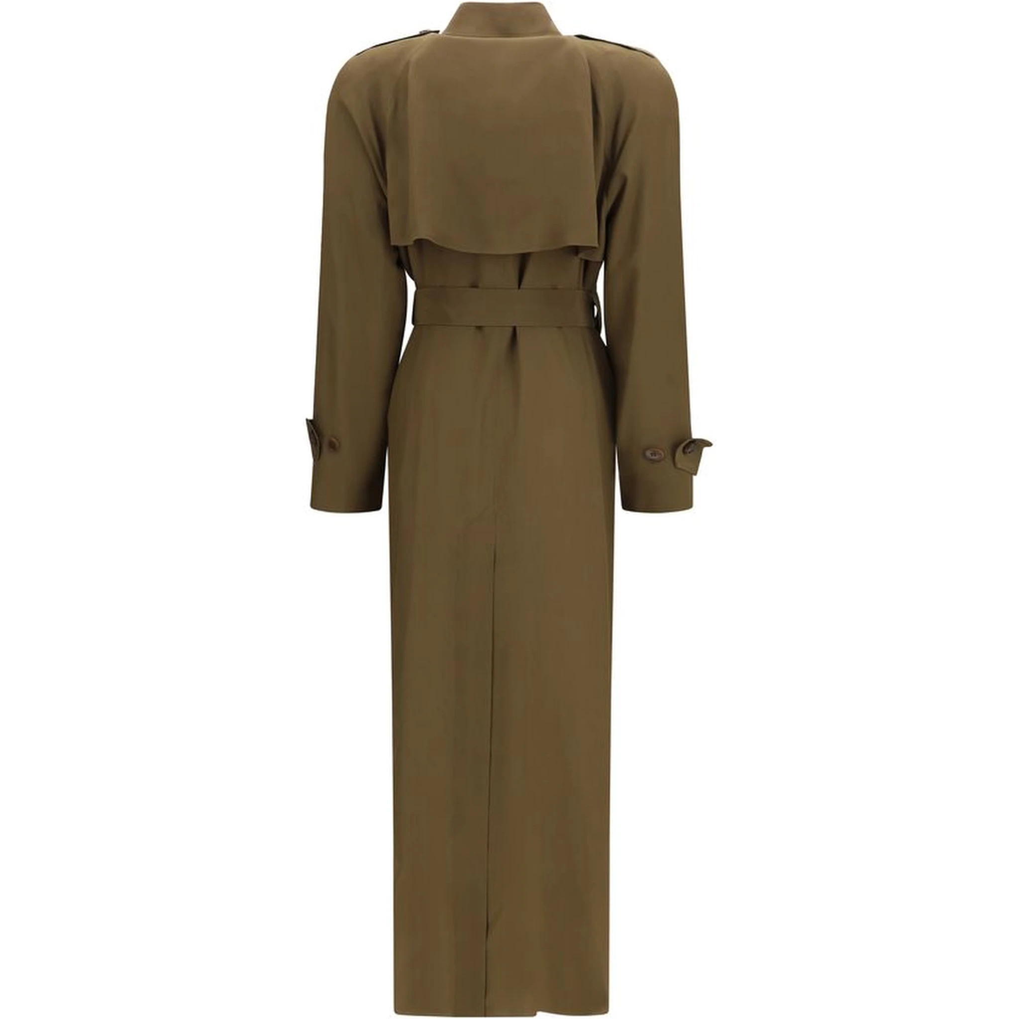 Bicolor Silk Trench Coat