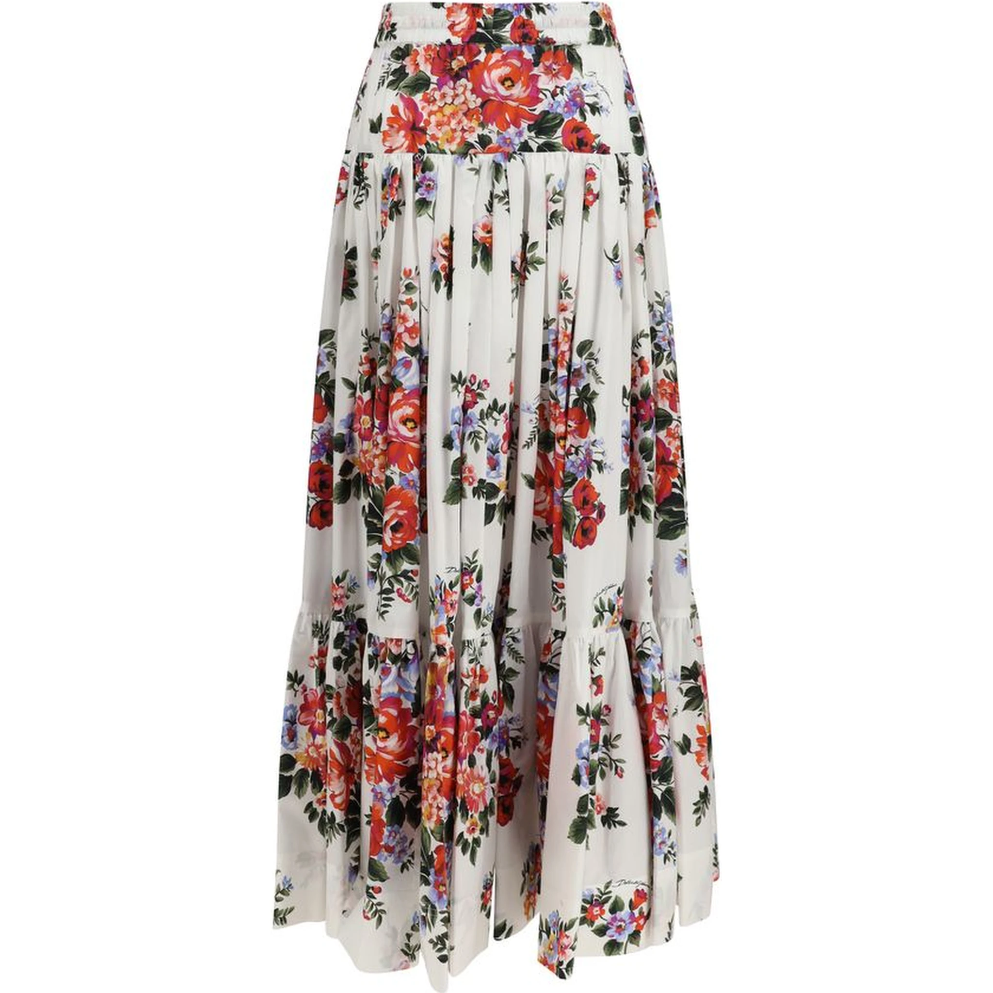 Multicolor Cotton Long Skirt