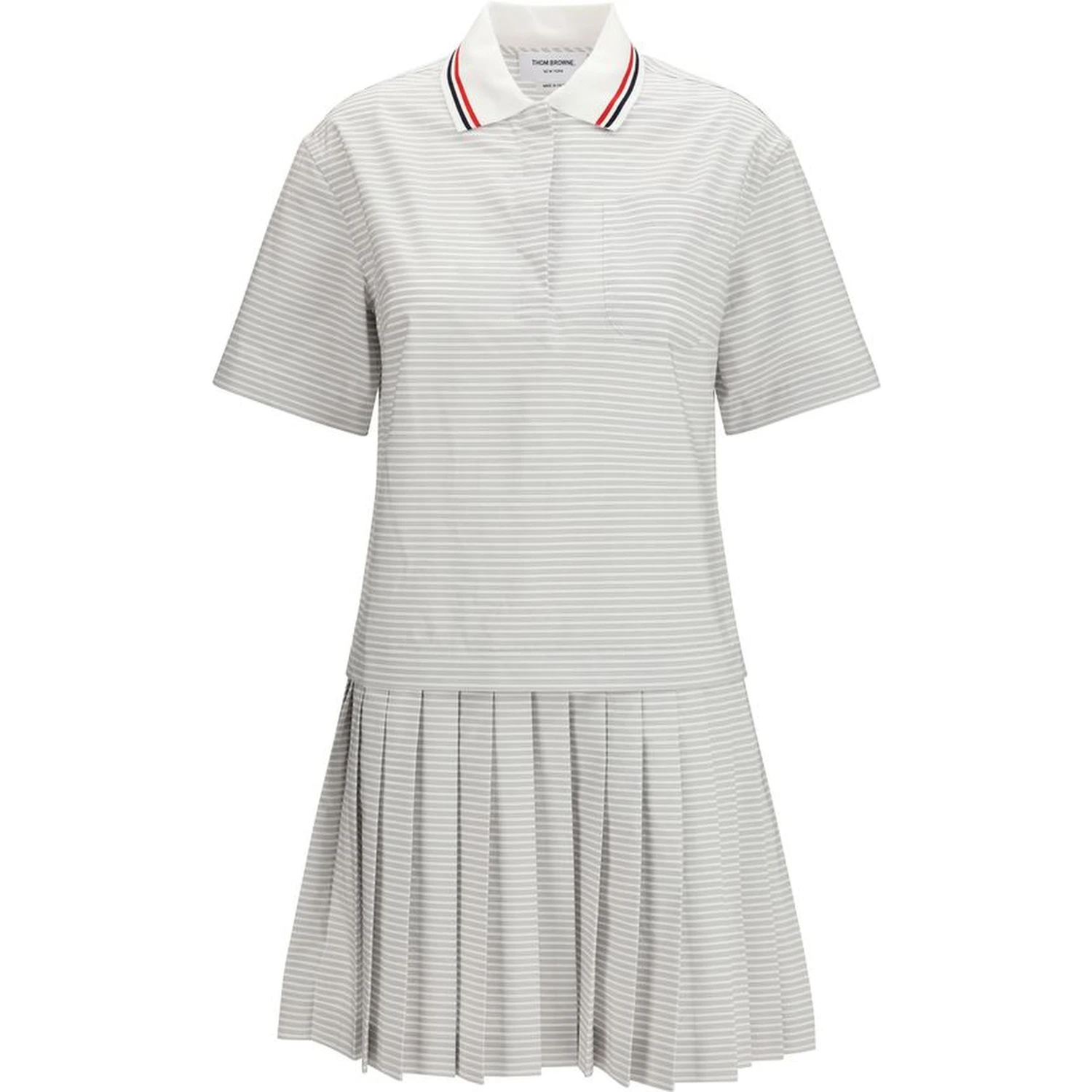 Gray Cotton Casual Dress