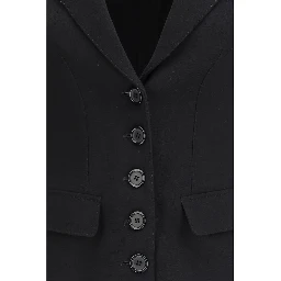 Black Fleece Wool Jackets And Coat