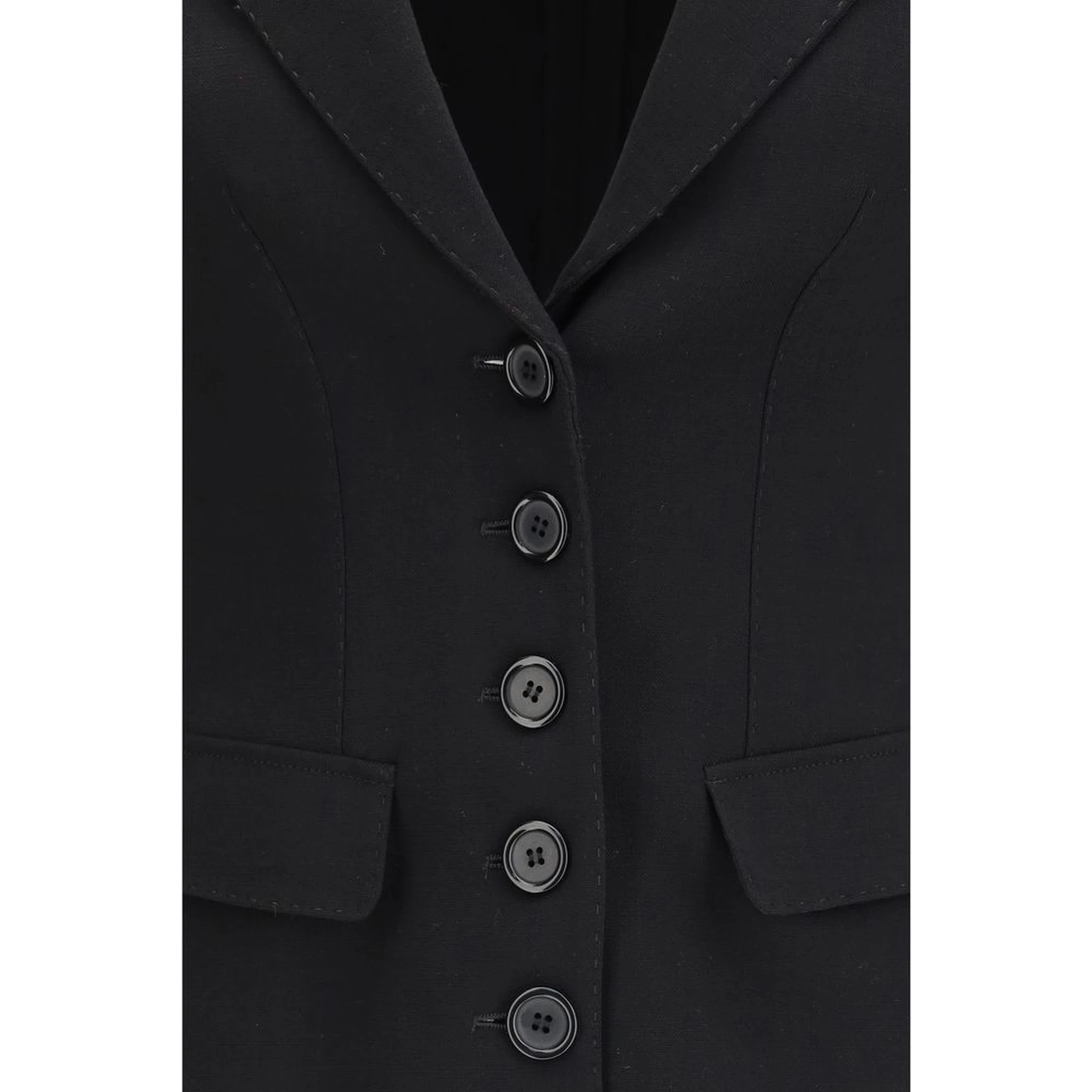 Black Fleece Wool Jackets And Coat