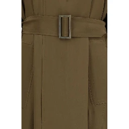 Bicolor Silk Trench Coat