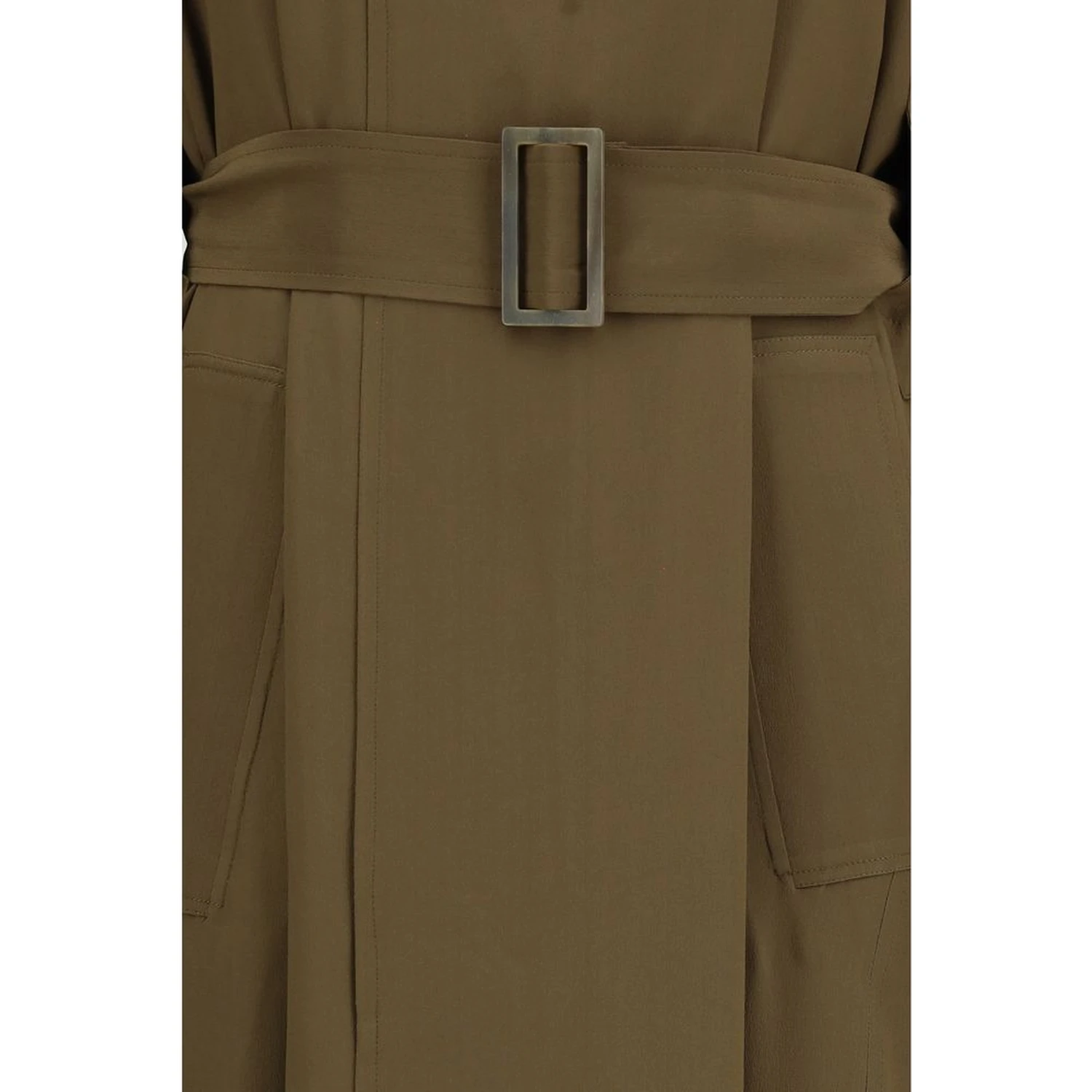 Bicolor Silk Trench Coat