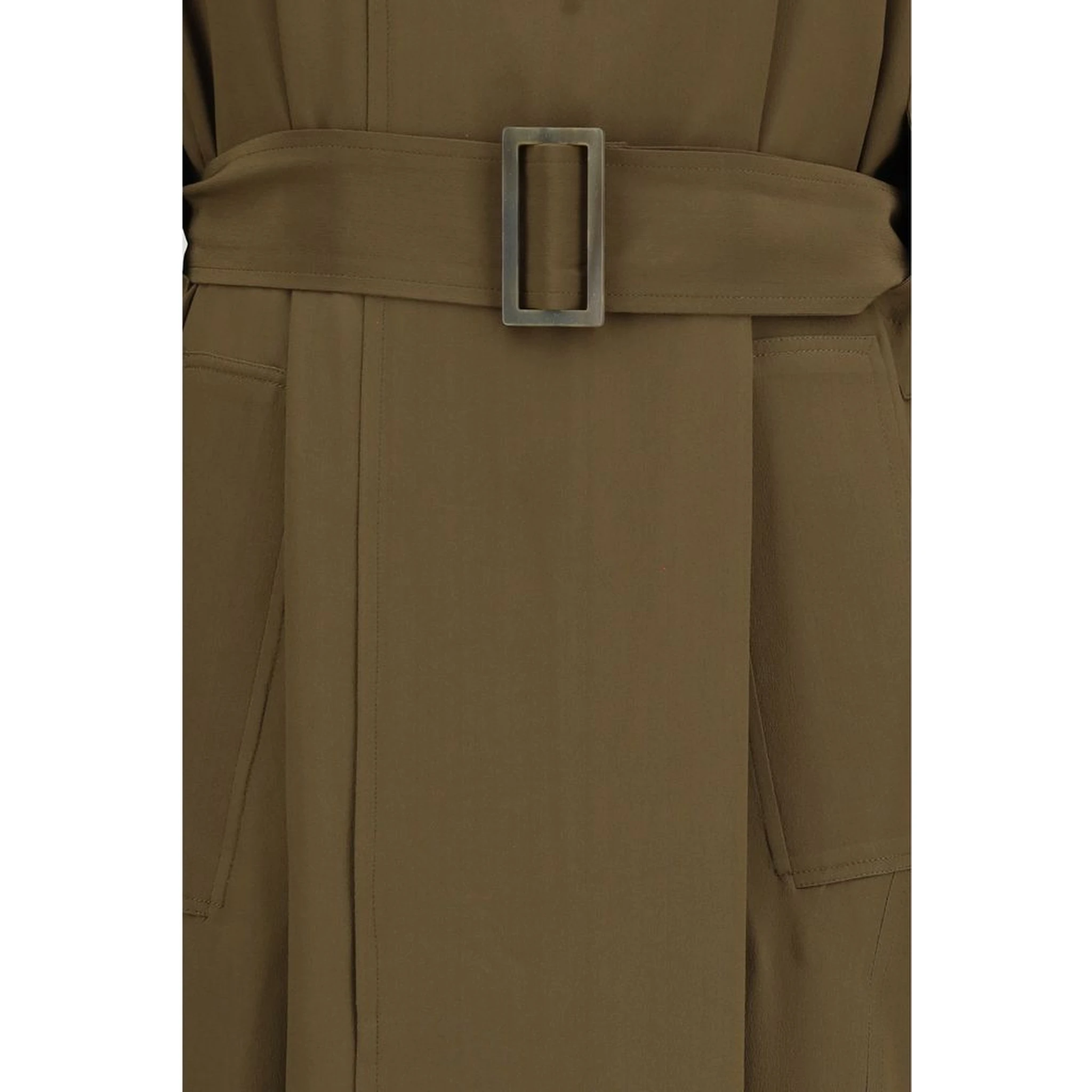 Bicolor Silk Trench Coat