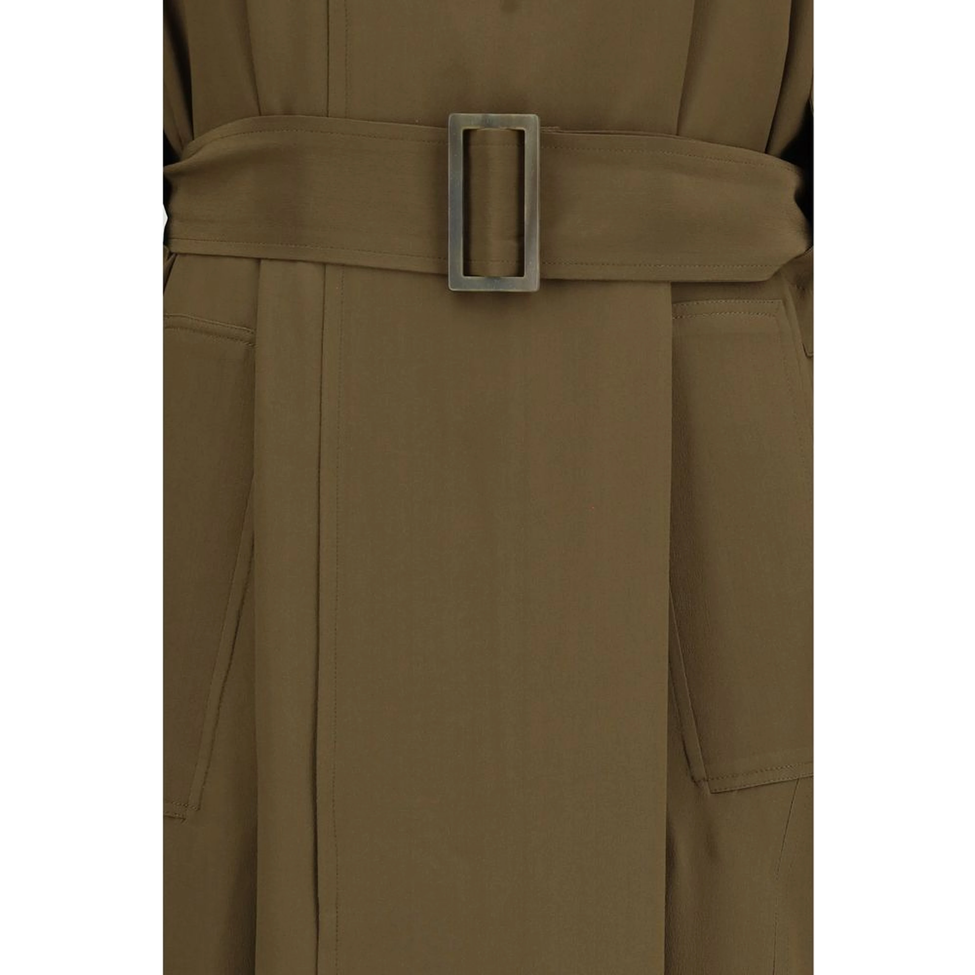Bicolor Silk Trench Coat