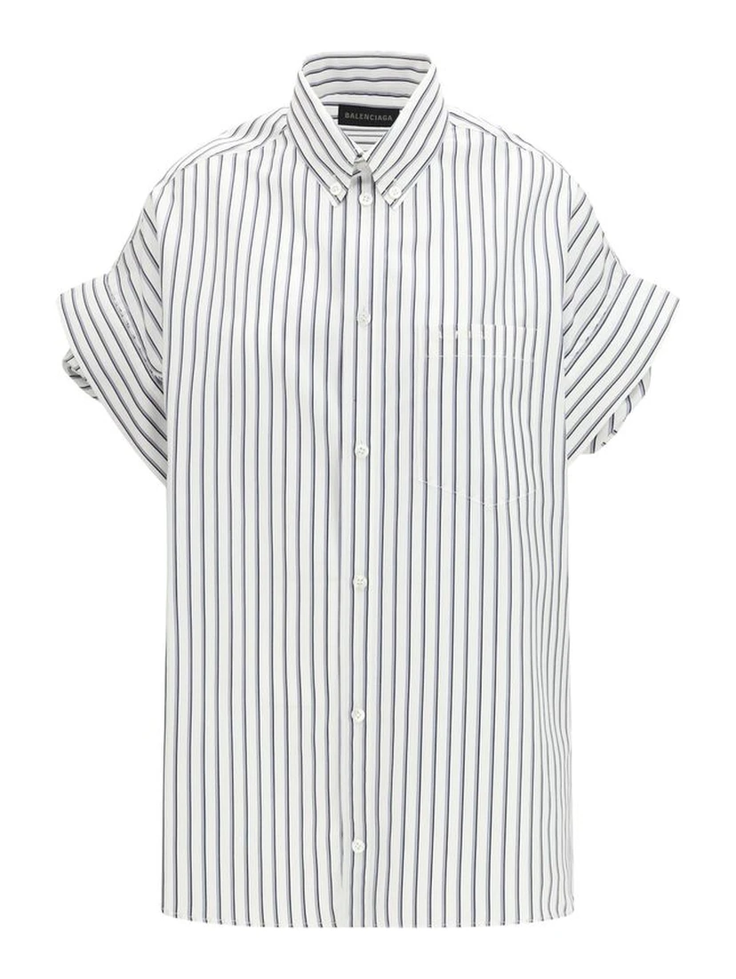 White Cotton Shortsleeve Shirt