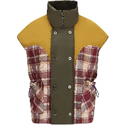Red Polyamide Sleveless Jacket