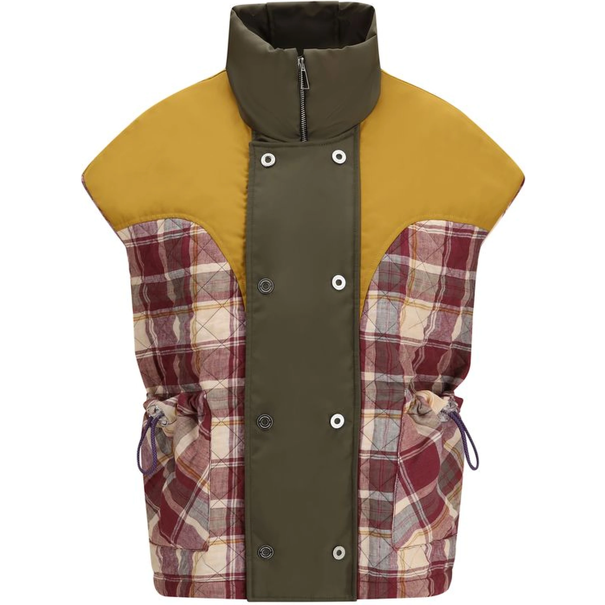 Red Polyamide Sleveless Jacket