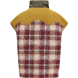 Red Polyamide Sleveless Jacket