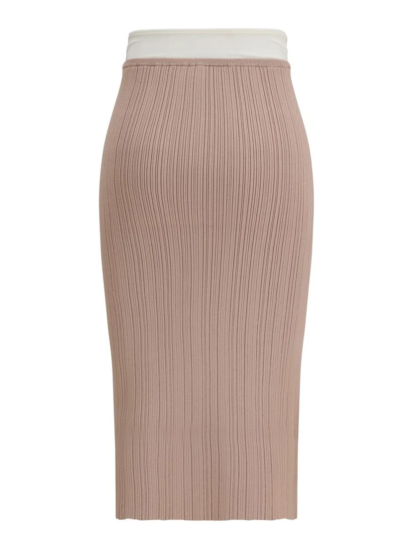 Multicolor Viscose Midi Skirt