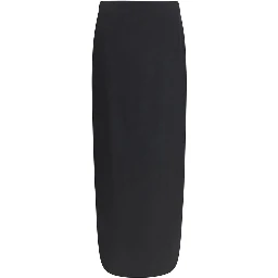 Black Wool Long Skirt
