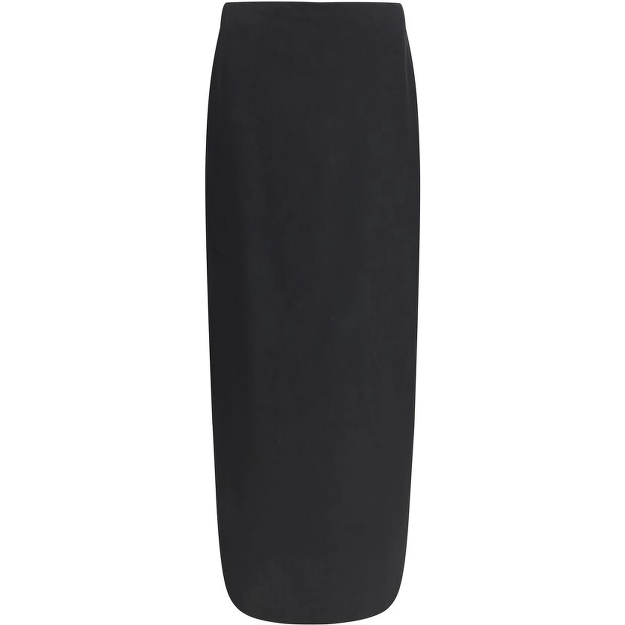 Black Wool Long Skirt