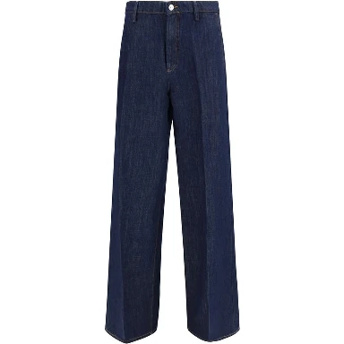 Blue Cotton Bermuda Shorts