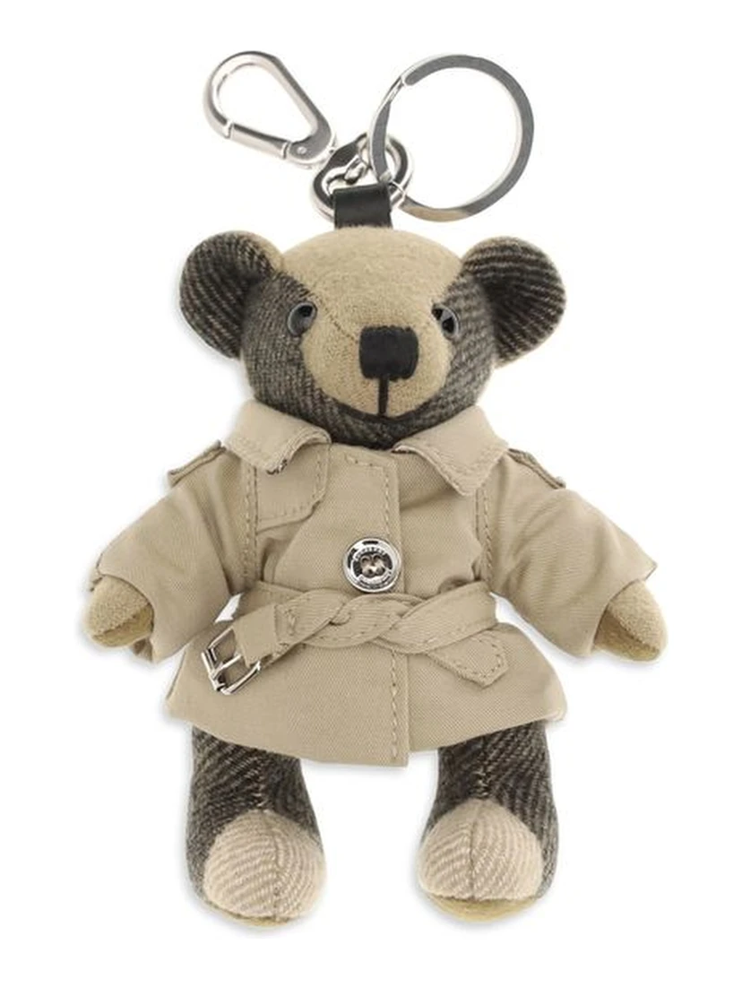 Beige Cashmere Keychain