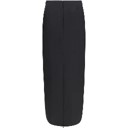 Black Wool Long Skirt