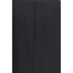 Black Wool Long Skirt