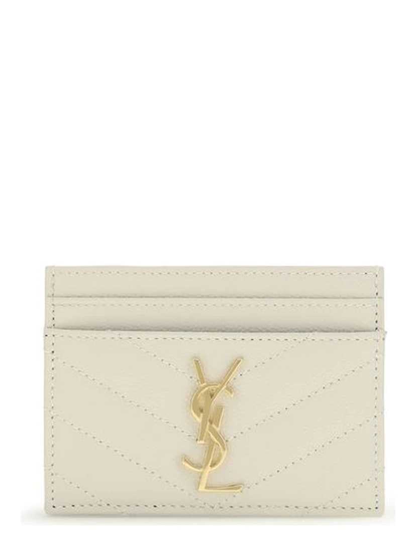 Beige Calf Leather Bos Taurus Wallet