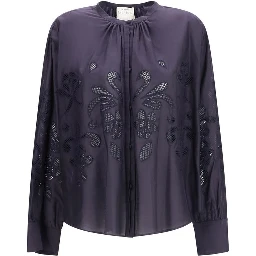 Blue Cotton Pattern Shirt