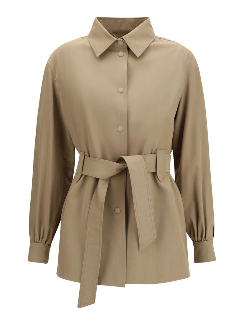 Brown Fleece Wool Coat