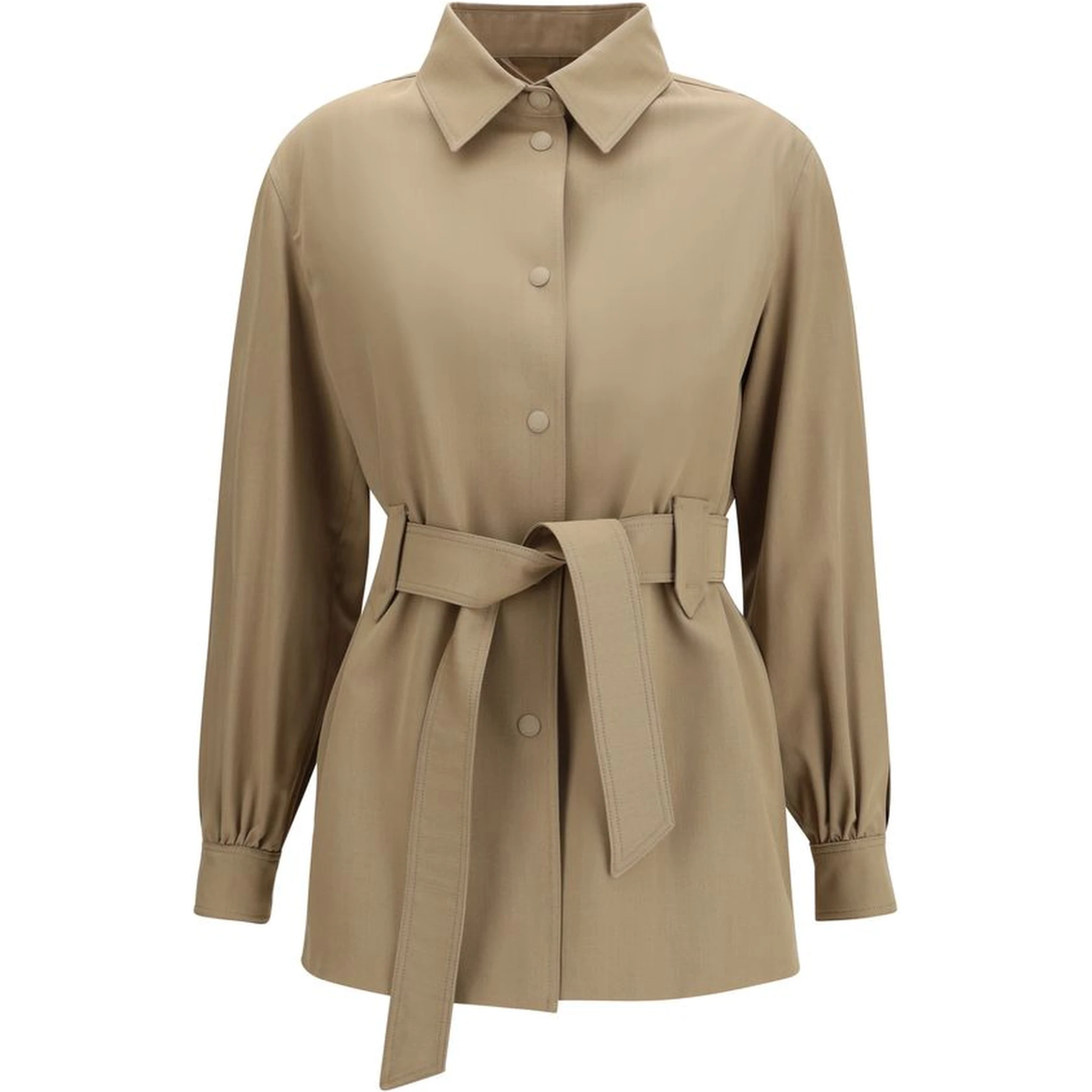 Brown Fleece Wool Coat