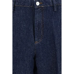 Blue Cotton Bermuda Shorts