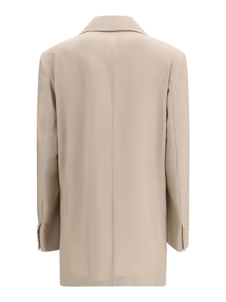 Beige Fleece Wool Blazer alternative