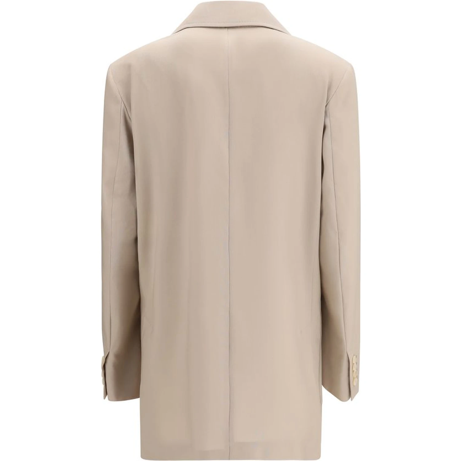 Beige Fleece Wool Blazer