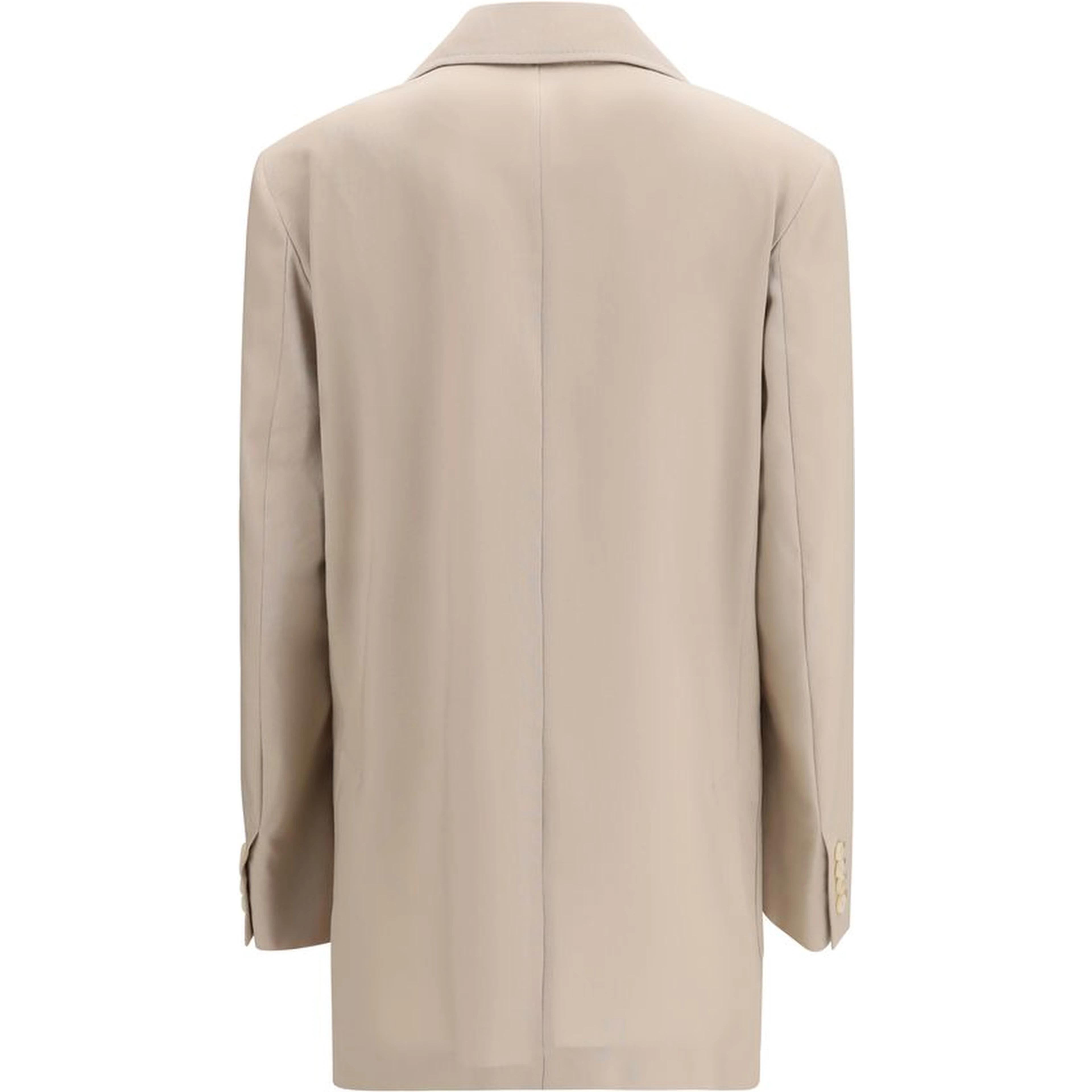 Beige Fleece Wool Blazer
