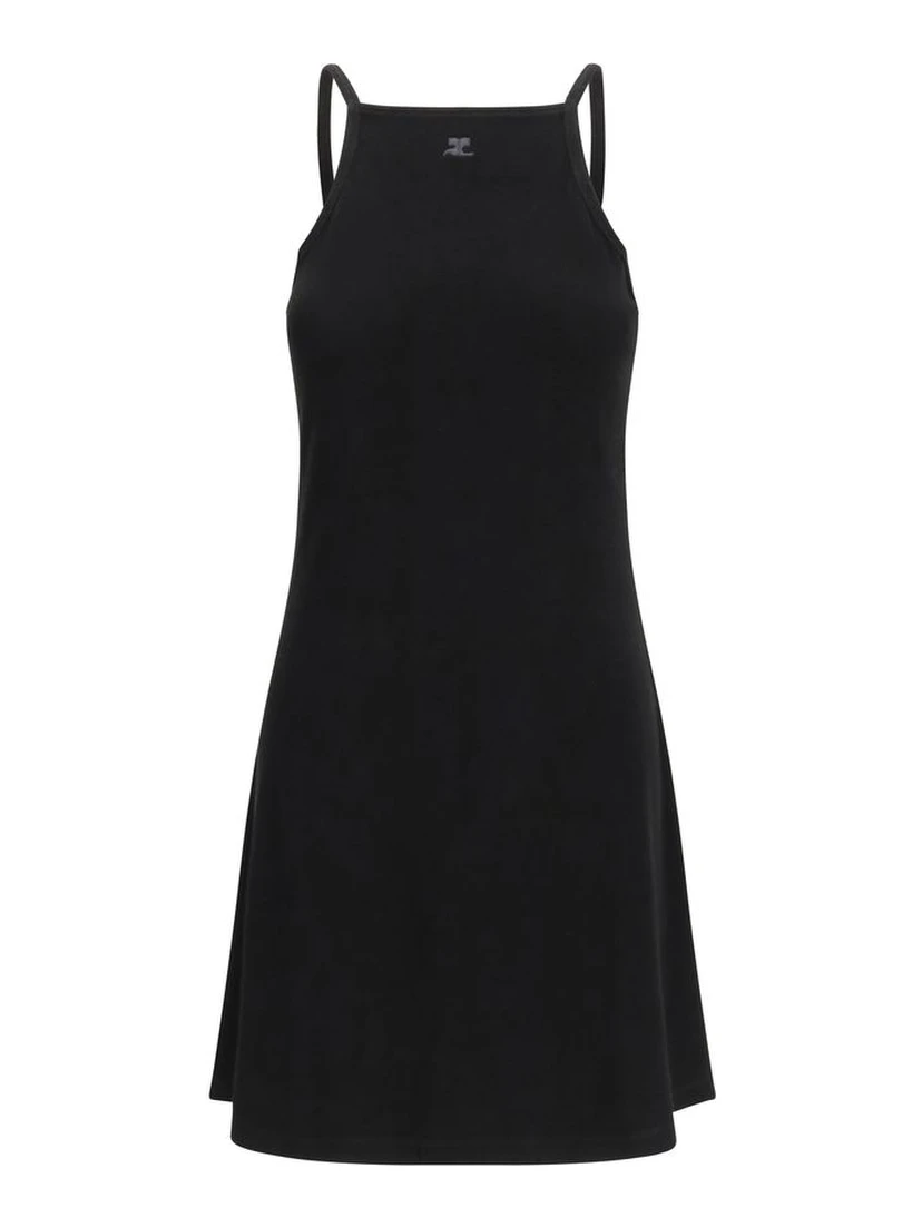 Black Viscose Casual Dress