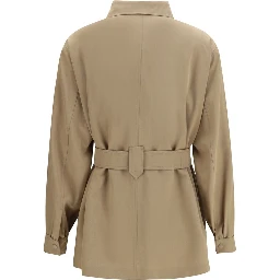 Brown Fleece Wool Coat