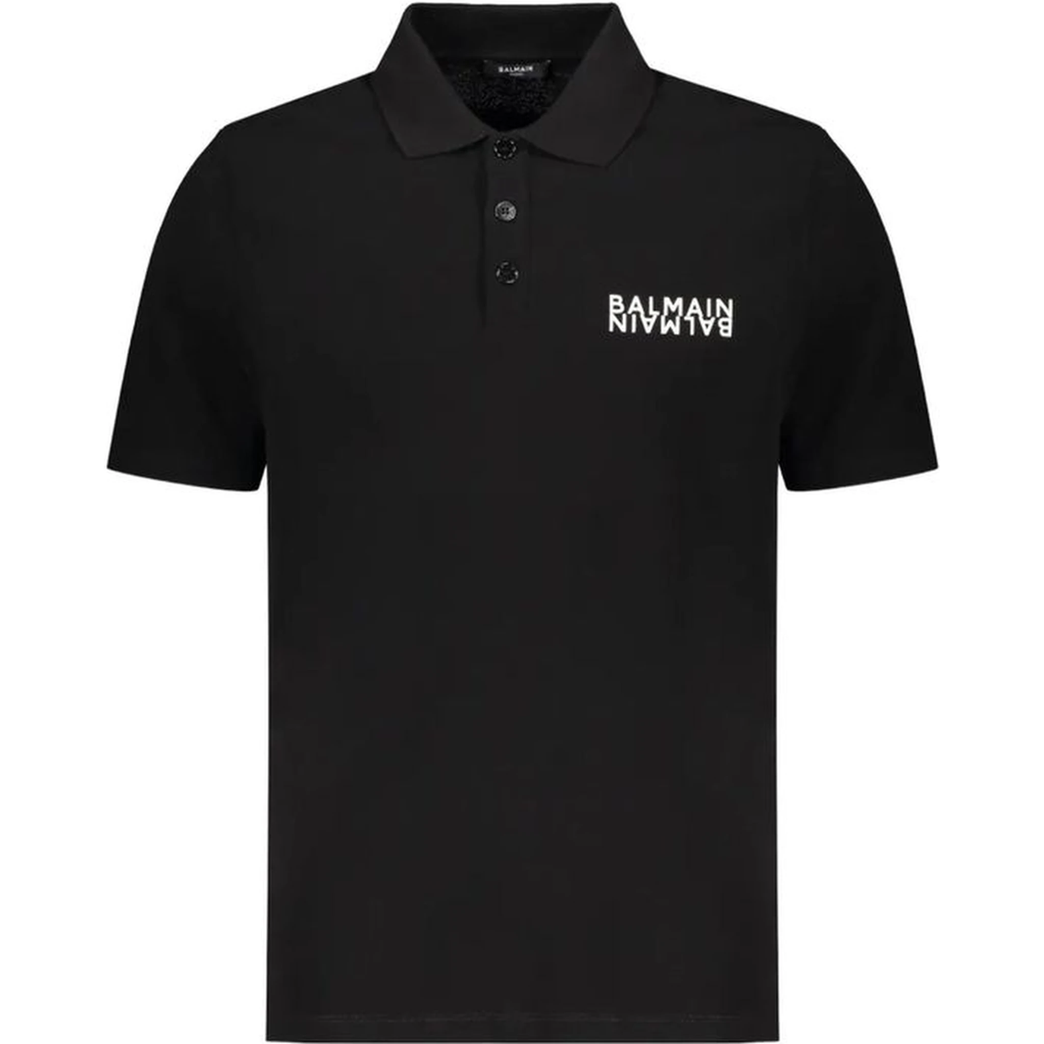 Black Cotton Polo Shirt