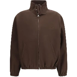 Brown Polyester Bomber