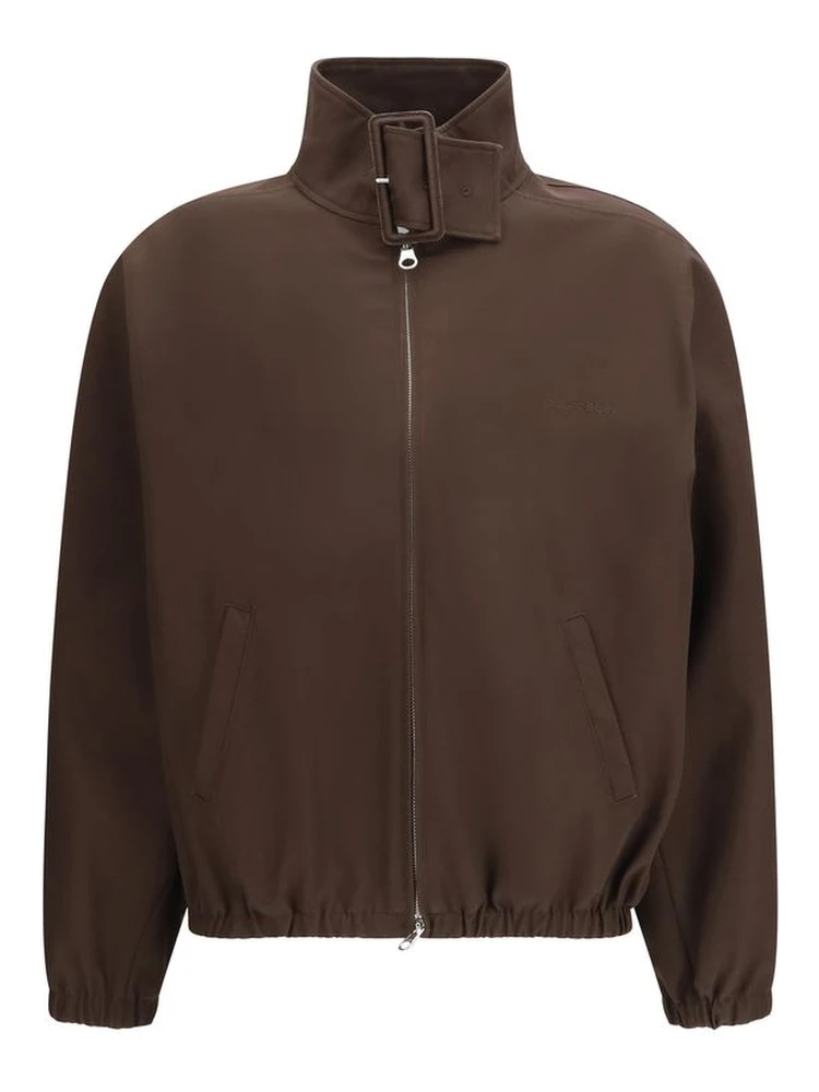 Brown Polyester Bomber