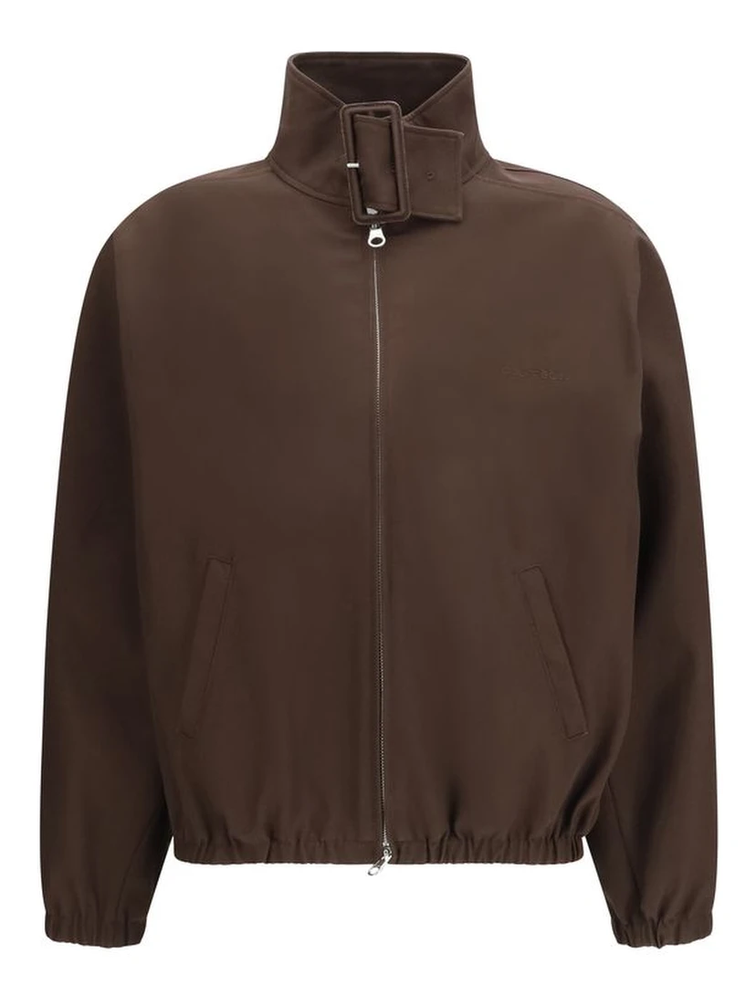 Brown Polyester Bomber