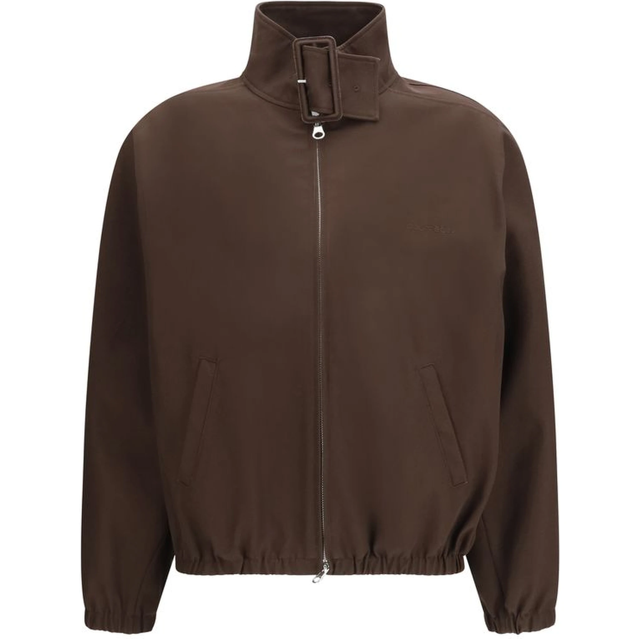 Brown Polyester Bomber