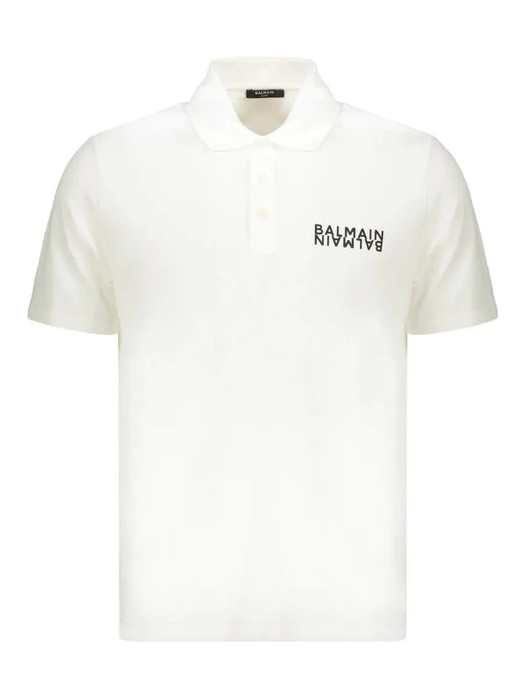 White Cotton Polo Shirt