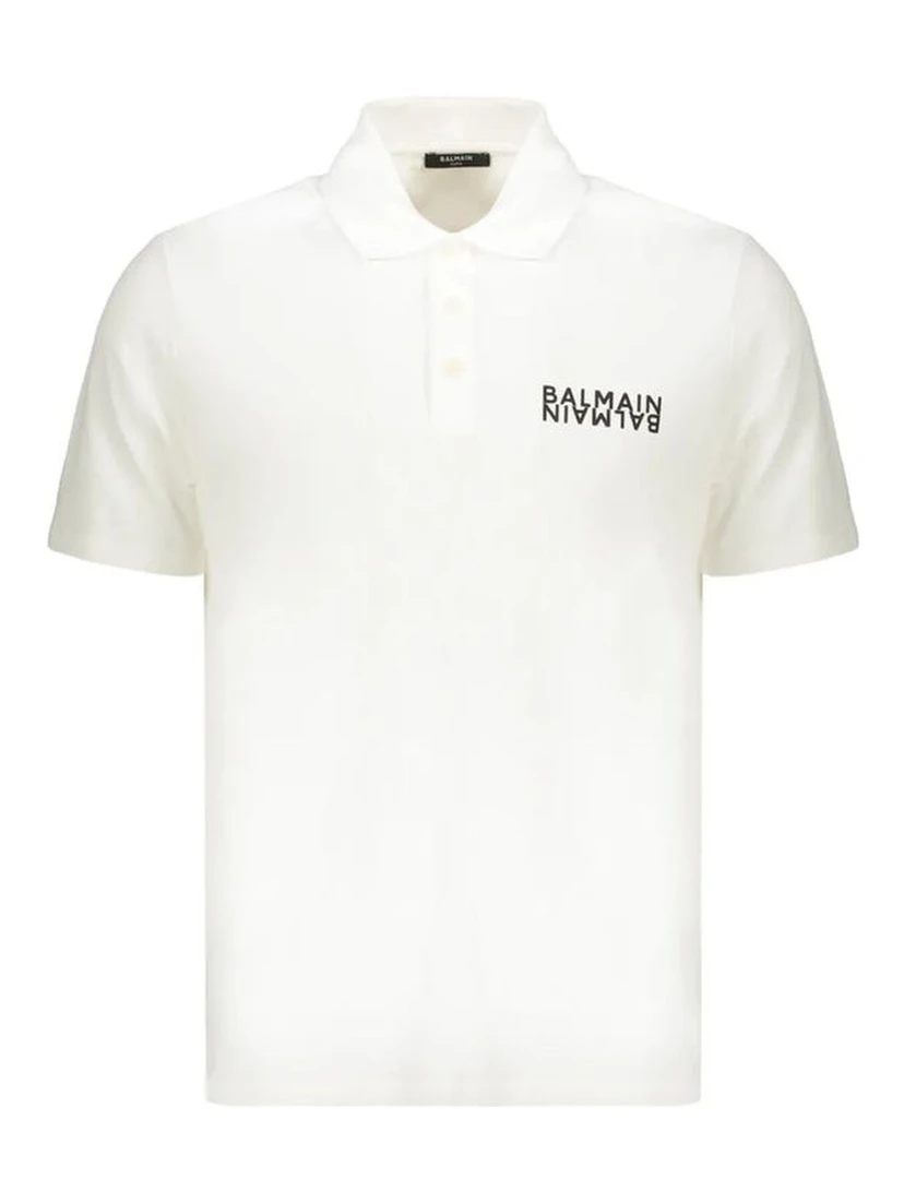 White Cotton Polo Shirt
