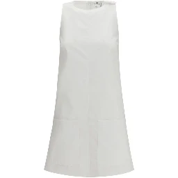 White Cotton Casual Dress