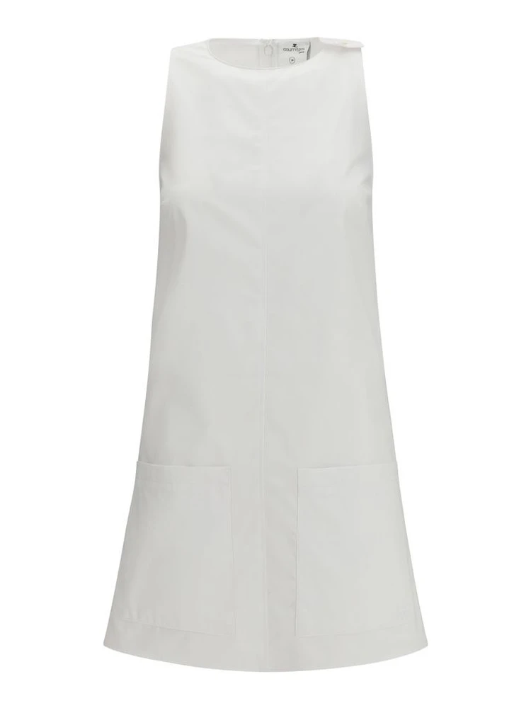 White Cotton Casual Dress